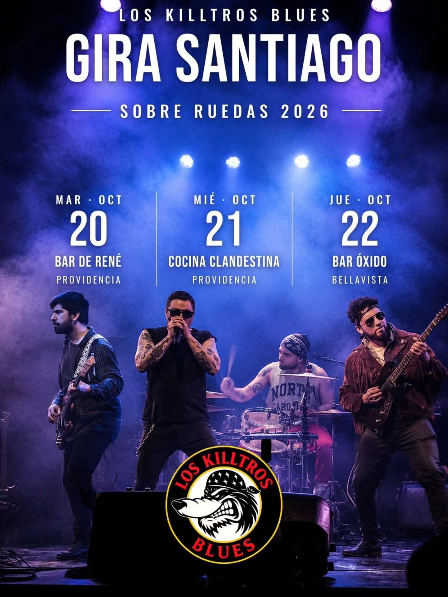 Sobre ruedas: Los Killtros Blues preparan mini gira por Santiago